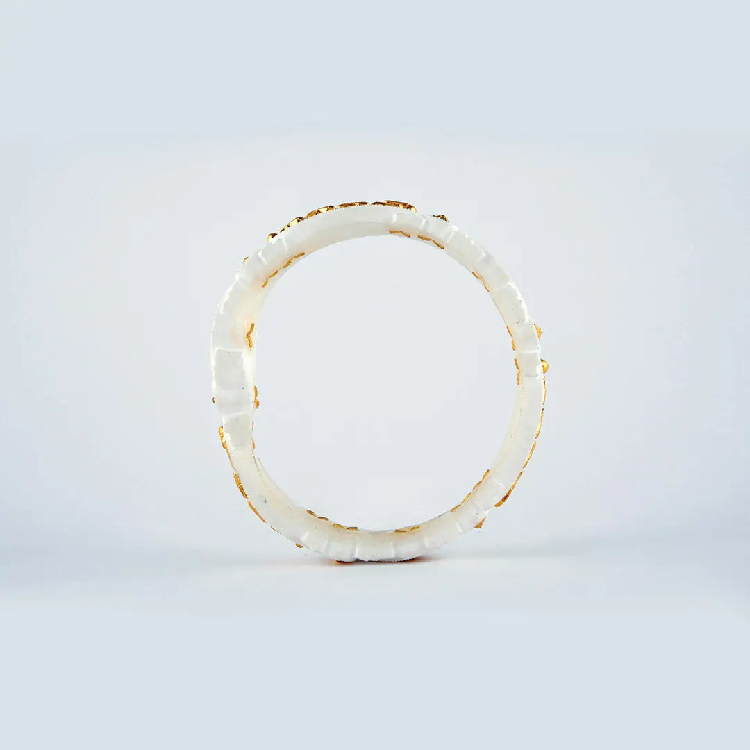 Mds Sakha 4'' Koba Nimki & Zik Pat Design Sakha Bangle | Design of Sakha Badhano Ma Durga Shankha Shilpalay