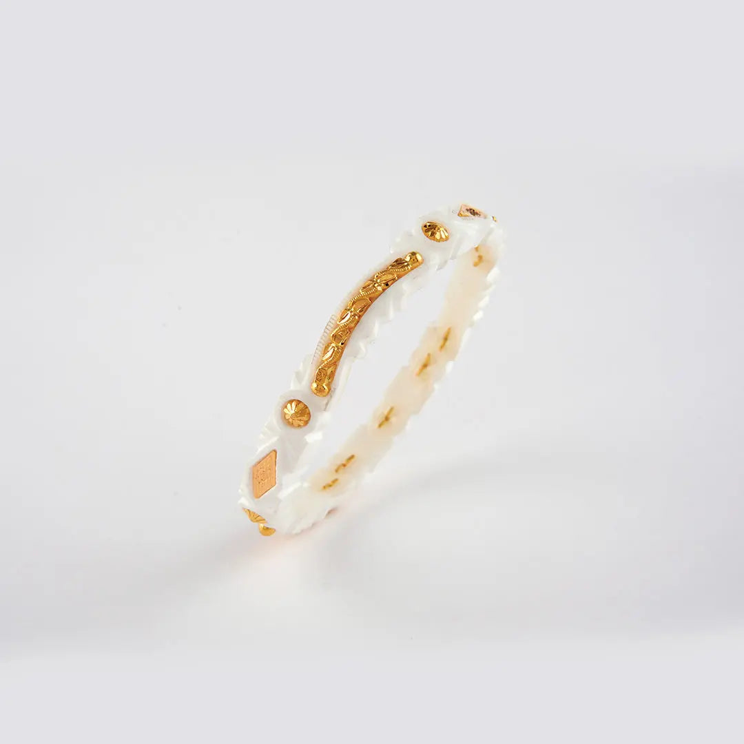Mds Sakha 4'' Koba Nimki & Zik Pat Design Sakha Bangle | Design of Sakha Badhano Ma Durga Shankha Shilpalay